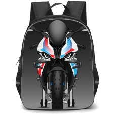 Motorbike BMW Backpack StudentPack - Motorbike BMW M1000rr Front View Illustration Art