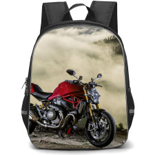 Motorbike Ducati Backpack StudentPack - Motorbike Ducati Monster 1200 On Cloud Background
