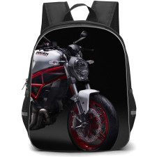 Motorbike Ducati Backpack StudentPack - Motorbike Ducati Monster 797 On Dark Background