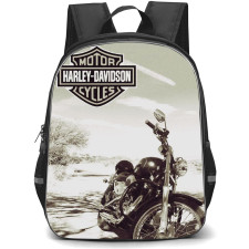 Motorbike Harley Davidson Backpack StudentPack - Motorbike Harley Davidson Grayscale Poster