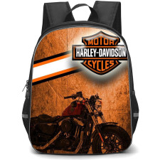 Motorbike Harley Davidson Backpack StudentPack - Motorbike Harley Davidson Grunge Orange Poster
