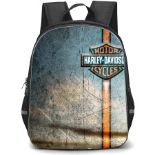 Motorbike Harley Davidson Backpack StudentPack - Motorbike Harley Davidson Logo Sign Grunge Effect Poster