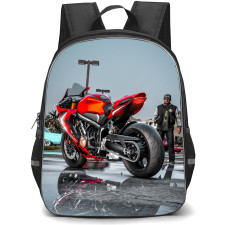 Motorbike Honda Backpack StudentPack - Motorbike Honda CBR650R Red Rear View Poster