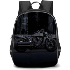 Motorbike Indian Backpack StudentPack - Motorbike Indian Chief Bobber Dark Horse Poster