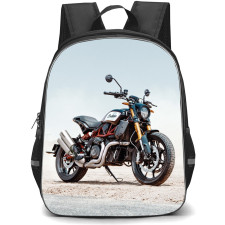Motorbike Indian Backpack StudentPack - Motorbike Indian FTR 1200 On Sand Poster