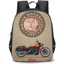 Motorbike Indian Backpack StudentPack - Motorbike Indian Scout Sixty Retro Poster