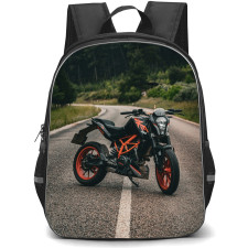 Motorbike KTM Backpack StudentPack - Motorbike KTM DUKE 390 NAKED On Middle of The Road Poster