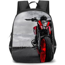 Motorbike KTM Backpack StudentPack - Motorbike KTM DUKE 200 NAKED Front View On Grayscale Background