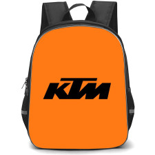 Motorbike KTM Backpack StudentPack - Motorbike KTM Logo On Orange Background