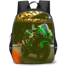 Motorbike Kawasaki Backpack StudentPack - Motorbike Kawasaki Ninja ZX4R Green Poster