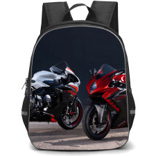 Motorbike MV Agusta Backpack StudentPack - Motorbike MV Agusta F3 RR 2022 Red And White Poster