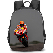 Motorbike Marc Marquez Backpack StudentPack - Motorbike Marc Marquez On MotoGP Track Poster
