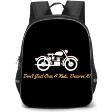 Motorbike Royal Enfield Backpack StudentPack - Motorbike Royal Enfield Illustration Art On Black Background