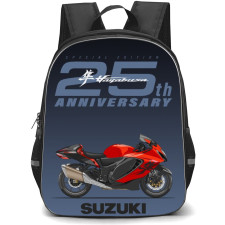 Motorbike Suzuki Backpack StudentPack - Motorbike Suzuki Hayabusa 25th Anniversary Edition Illustration Art