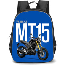 Motorbike Yamaha Backpack StudentPack - Motorbike Yamaha MT 15 On Blue Background
