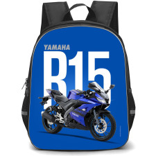 Motorbike Yamaha Backpack StudentPack - Motorbike Yamaha R15 V3 On Blue Background