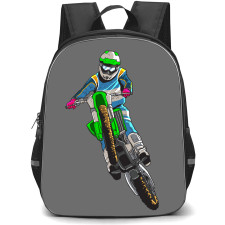 Motocross Backpack StudentPack - Motocross DirtBike Trail Vector Sticker