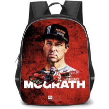 Motocross Jeremy McGrath Backpack StudentPack - Motocross Jeremy McGrath Portrait Retro Style Poster Design