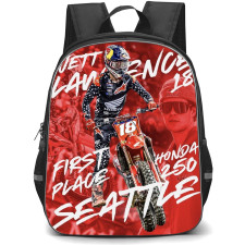 Motocross Jett Lawrence Backpack StudentPack - Motocross Jett Lawrence First Place In Seattle Poster