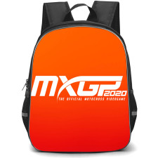 Motocross Backpack StudentPack - Motocross MXGP2020 Logo On Orange Background