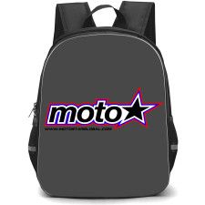 Motocross Backpack StudentPack - Motocross Moto Star Logo Sticker