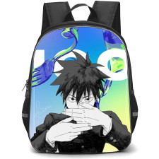 Mob Psycho 100 Ritsu Kageyama Backpack StudentPack - Ritsu Kageyama Fan Art Grayscale Drawing On Purple Background