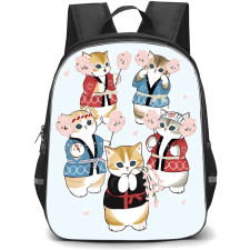 Mofusand School Backpack StudentPack - Characters Holding Flowers In Japanese Costume