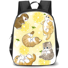 Mofusand School Backpack StudentPack - Lime Cat Collage