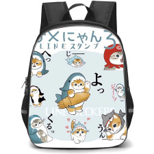 Mofusand School Backpack StudentPack - Shark Cat Avatar Collage