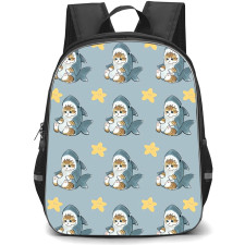 Mofusand School Backpack StudentPack - Shark Cat Pattern Art