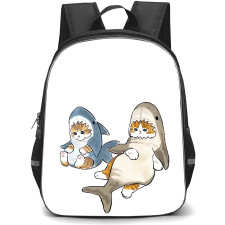 Mofusand School Backpack StudentPack - Shark Cat Sad Portrait