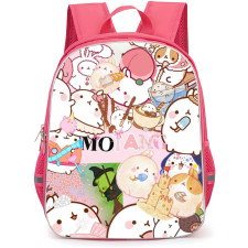 Molang Backpack School Bag StudentPack - Portrait Pink Collage Series Poster