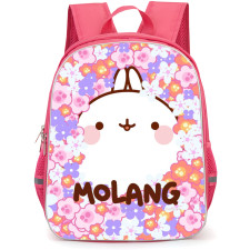 Molang Backpack School Bag StudentPack - Smile Flowers Portrait Series Poster