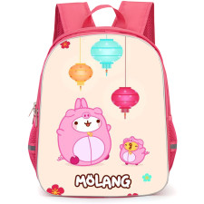 Molang Backpack School Bag StudentPack - Smiling Happy Pig Costume Portrait Series Poster