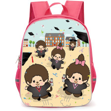 Monchhichi Backpack StudentPack - Monchhichi Dolls Children Runnig Out From School
