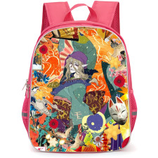 Mononoke The Movie Medicine Seller Backpack School Bag StudentPack - Medicine Seller Smiling Portrait Sticker Collage