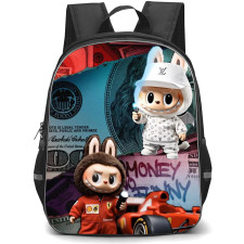 The Monsters Labubu Backpack School Bag StudentPack - F1 And LV Theme Fierce Portrait Poster