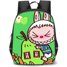 The Monsters Labubu Pop Mart Backpack StudentPack - Labubu Fruits Holding Green Pear