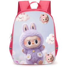 The Monsters Labubu Backpack School Bag StudentPack - Purple Cloud Portrait Poster
