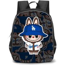 The Monsters Labubu Pop Mart Backpack StudentPack - The Monsters Labubu Wear LA Dodgers Jersey Sticker Poster