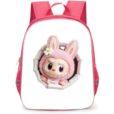 The Monsters Labubu Backpack School Bag StudentPack - Window Pink Portrait