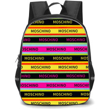 Moschino Backpack School Bag StudentPack - Moschino Colorful Stripe Aesthetic Poster