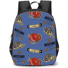 Moschino Backpack School Bag StudentPack - Moschino Couture Pattern Teddy Bear Fashion Poster