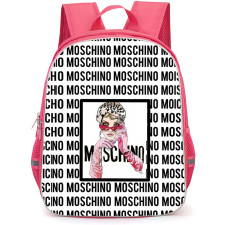 Moschino Backpack School Bag StudentPack - Moschino Glamorous Pink Aesthetic Art On World Art Background