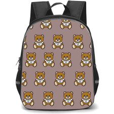 Moschino Backpack School Bag StudentPack - Moschino Repeating Teddy Bear Pattern Aesthetic Poster