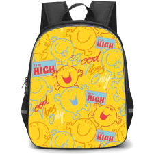 Mr Men Little Miss Backpack StudentPack - Mr Men Little Miss Good Vibes Only Pattern Art Poster