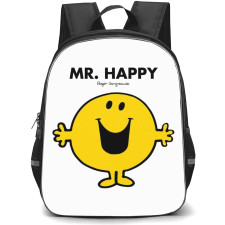 Mr Men Little Miss Happy Backpack StudentPack - Mr Men Little Miss Happy On White Background