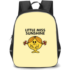 Mr Men Little Miss Sunshine Backpack StudentPack - Mr Men Little Miss Sunshine Illustration Art On Beige Background