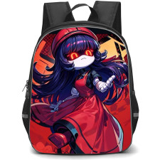 Murder Drones Doll Backpack StudentPack - Doll Glowing Eye Red Illustration Art Poster