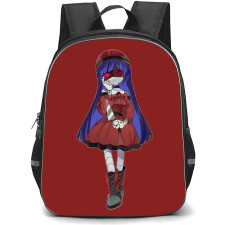 Murder Drones Doll Backpack StudentPack - Doll Holding Knife Sticker